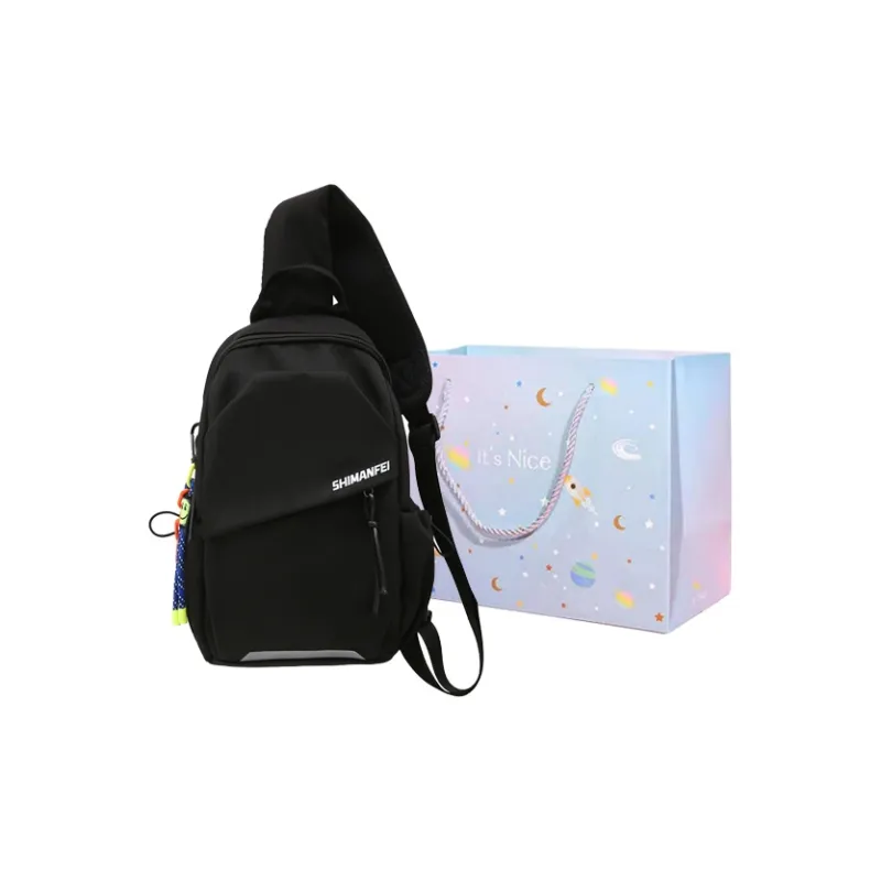 GOX Nylon Crossbody Bag Sling Bag Regular Unisex White/Gray/Black-4