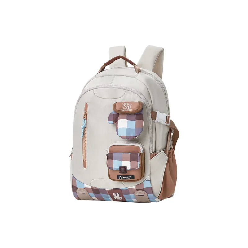 Miffy Fabric Backpack Women's Khaki/Pink-2