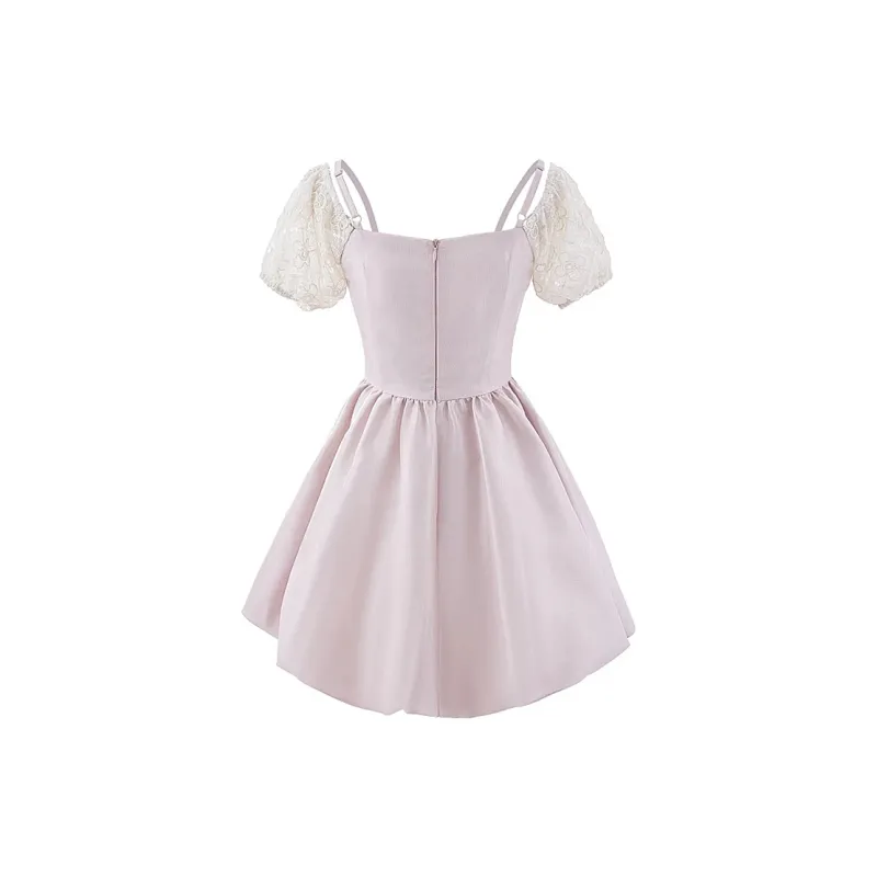 Incolore Short Sleeved Dresses Women's Purple-1