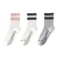 3 Pack (White with Pink Stripes, White with Black Stripes, Light Gray with Black Stripes)