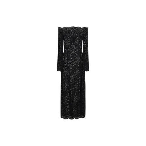Paco Rabanne Bardot Collar Laced Long Dress