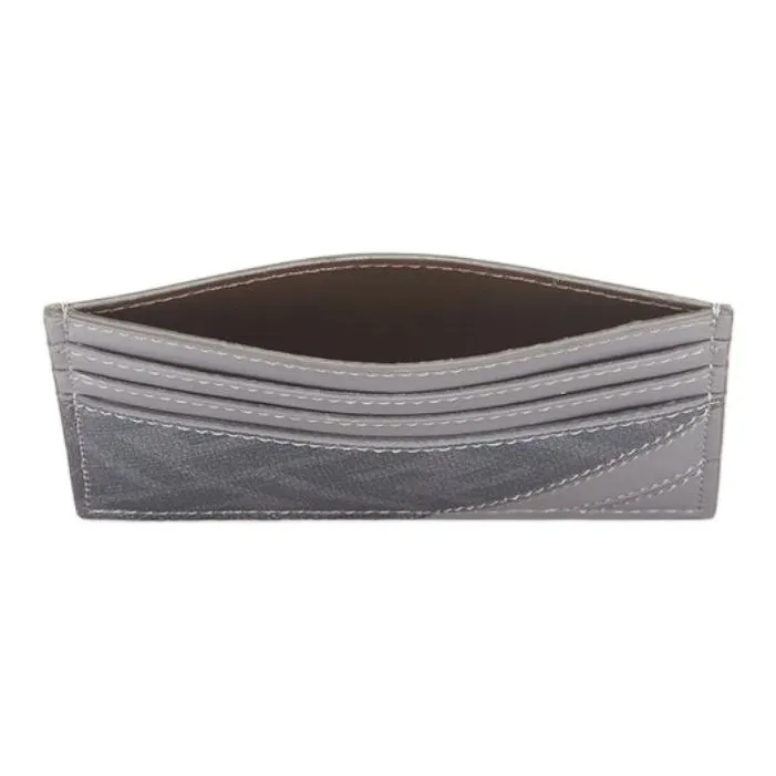 FENDI Calfskin Card Holder Men's Gray-2