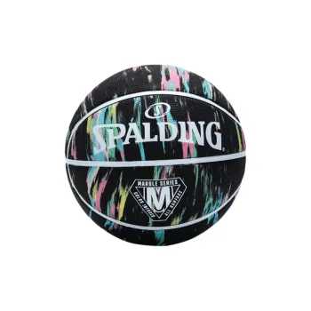 SPALDING Marble Collection PU Basketball Black White Pink Size 7 Match
