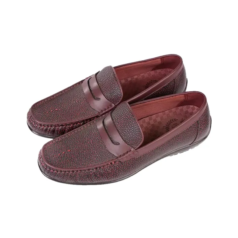 Raidy Boer Loafers Men's Burgundy-2