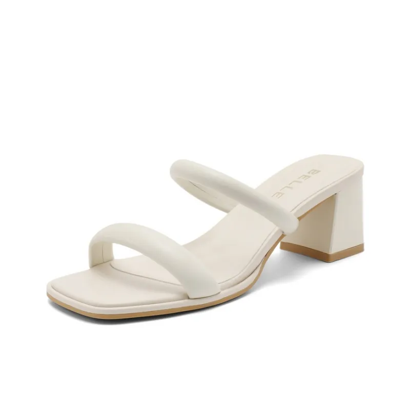 BELLE Rubber Sole Abrasion-Resistant Slide Slippers 5.5cm Women's-5