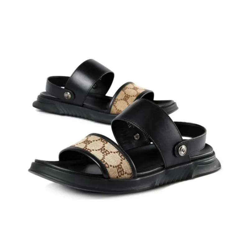 Raidy Boer Beach Sandals Men's Black-3