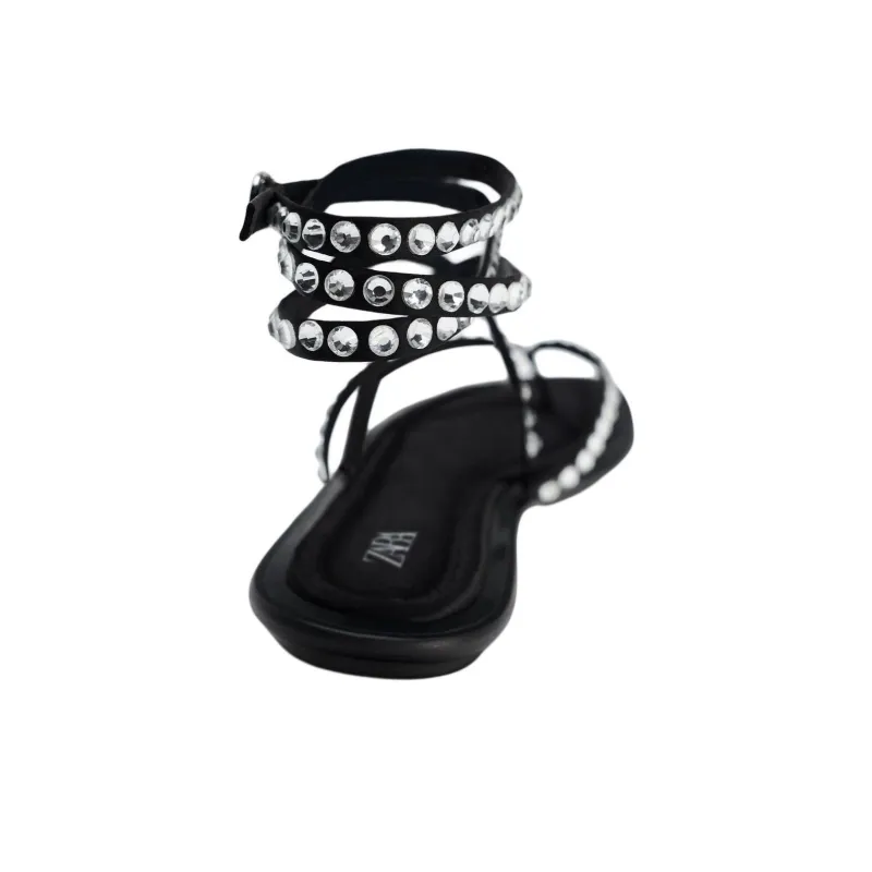 ZARA Roman Sandals Women's Black-4