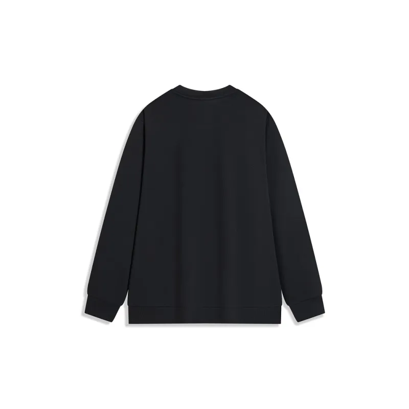XTEP Casual Long Sleeved Sweatshirt Jet Black Men's-1
