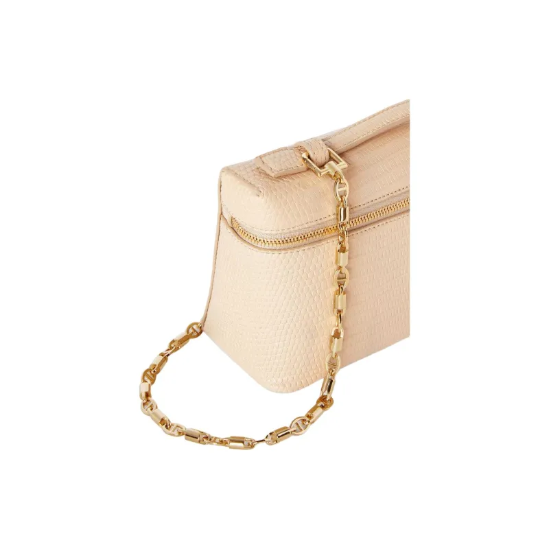 Loro Piana Armadillo Skin One Shoulder Handbags Women's Light Amber With Sun Gold-2