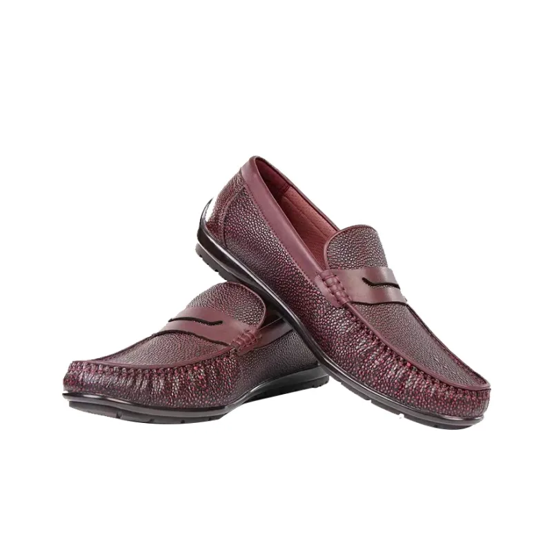 Raidy Boer Loafers Men's Burgundy-3