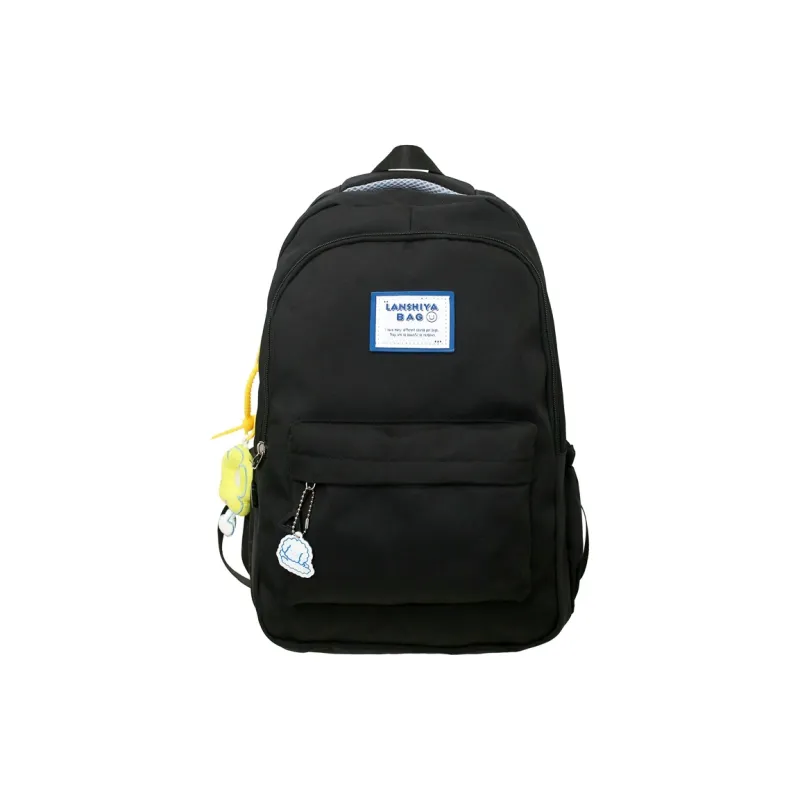 OURFUN Nylon Backpack Regular Unisex Ecru/Black/Green/Blue/Pink-4