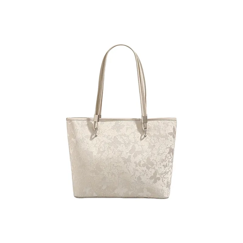 PESASRIE PU Shoulder Bag Regular Women's Silver Light Butterfly-2