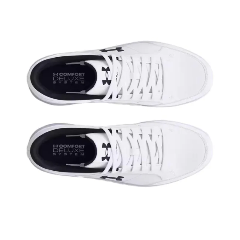 Under Armour Official Slip Resistant, Abrasion Resistant, Lightweight Low Top Skateboard Shoes Men's White Black-4