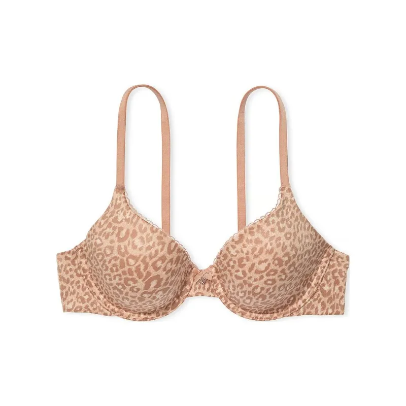 Victoria's Secret BODY BY VICTORIA Lightly Lined Lace-Trim Demi Bra /CGL Bra Women's Leopard Print-0