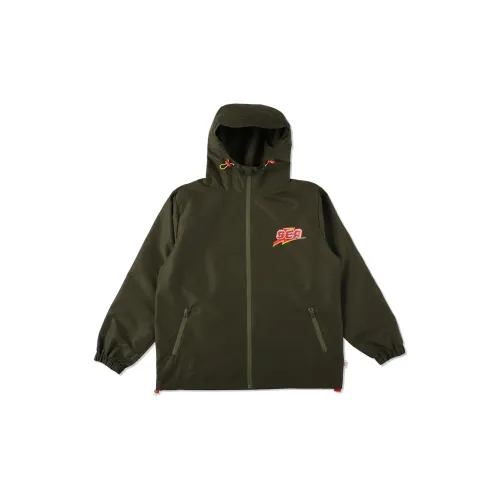 WIND AND SEA Nissin UFO Instant Noodles Jackets Unisex Olive Green