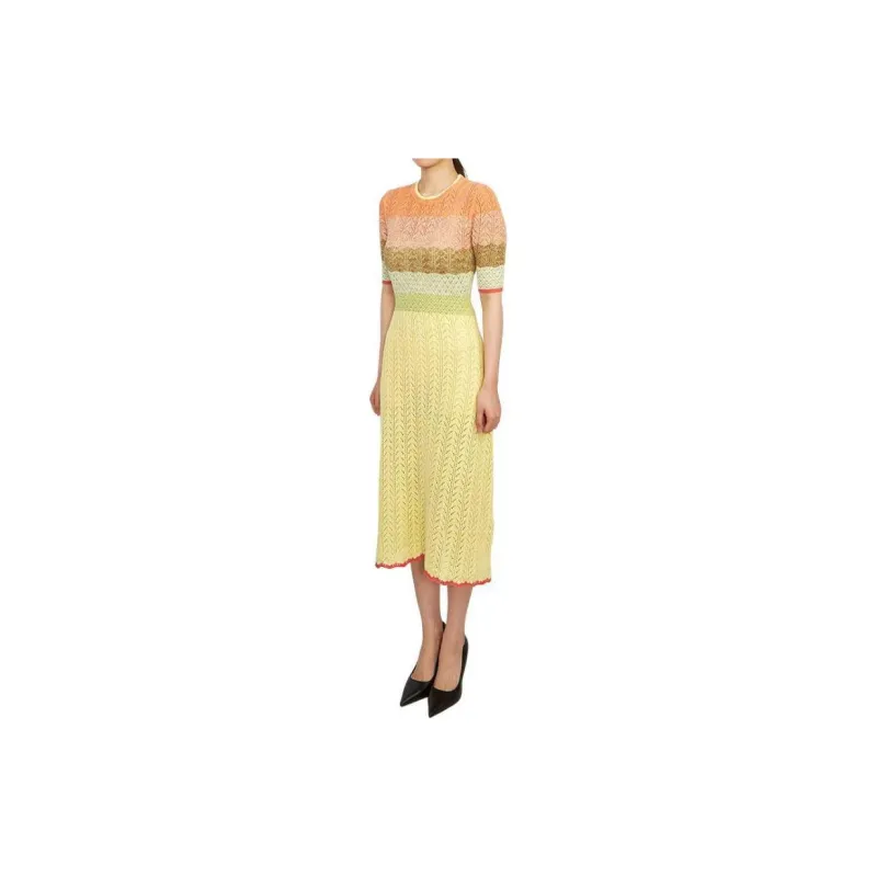 Vanessa Bruno Short Sleeved Dresses Women's Yellow-2