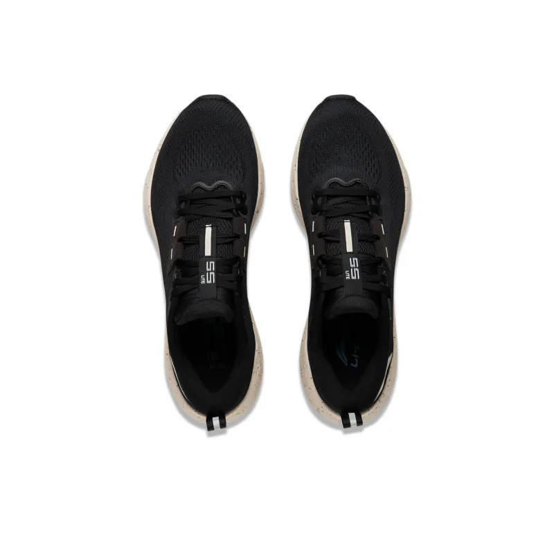 LiNing Wu Leaping 2.0 V2 Cushioned Anti Slip Wear Resistant Breathable Lightweight Low Top Running Shoes Men's Black-3