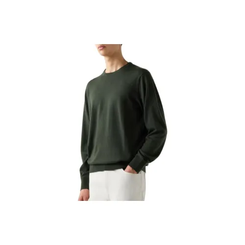 UNIQLO Sweaters Men Deep Olive