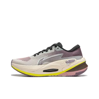 LINING Furious Rider 7.0 V2 Running Shoes Women's Low Top Rock White Gray/Frost Dusty Purple
