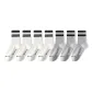 White with Black Stripes 4-Light Gray with Black Stripes 3[7 Pack]