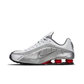 Nike Shox R4 Metallic Silver Comet Red 2018