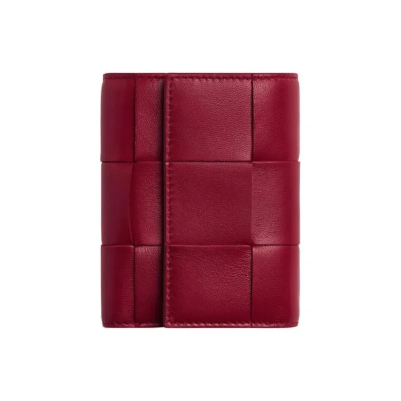 Bottega Veneta Lambskin Wallet Women's Red-0
