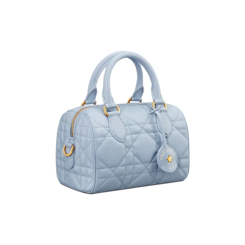 DIOR Calfskin Crossbody Handbag, Shoulder Bag Women's Light Blue-2