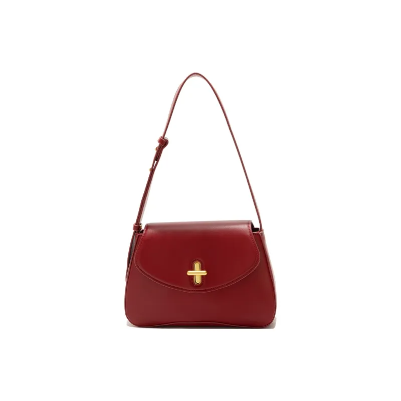 ZAVC PU Shoulder Bag Regular Small Size Women's Coffee/Mocha/Modern Black/Cherry Red-14