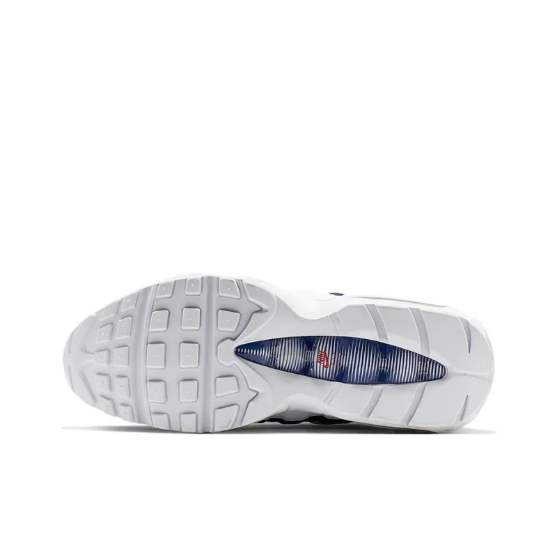 Nike Air Max 95 White Deep Royal Blue Gym Red-4
