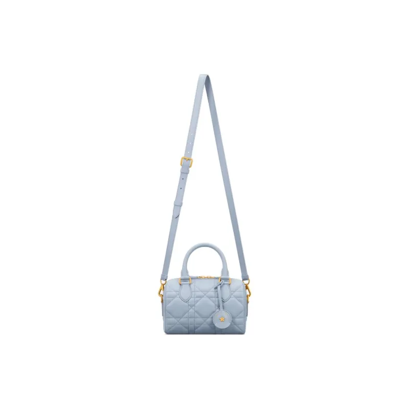 DIOR Calfskin Crossbody Handbag, Shoulder Bag Women's Light Blue-1
