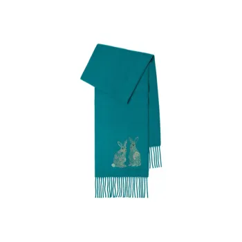 Burberry Rabbit Embroidery Cashmere Scarf
