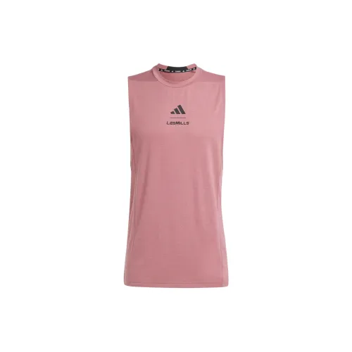 Les Mills X Adidas Tank Tops Men Dark Brown Red