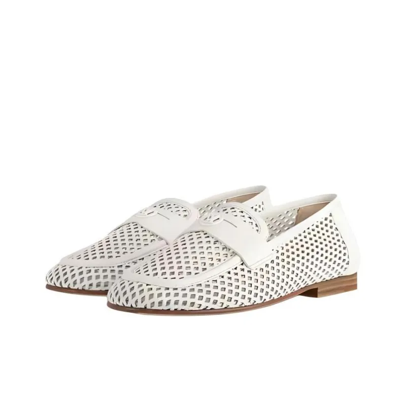 LOUIS VUITTON Soho Loafers Women's White-2