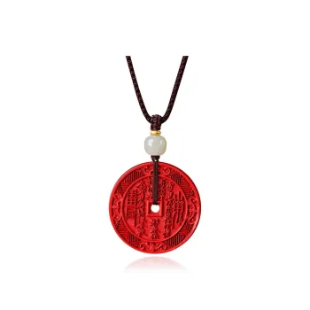 Moon Jewelry Cinnabar Jade Necklaces Unisex