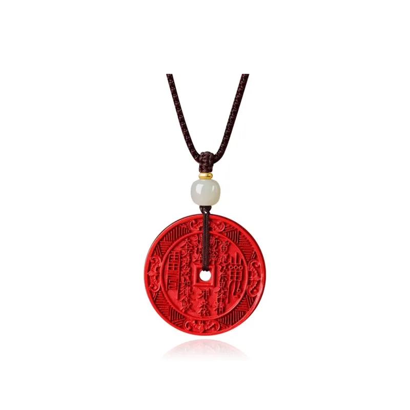 Moon Jewelry Cinnabar Jade Necklaces Unisex-0