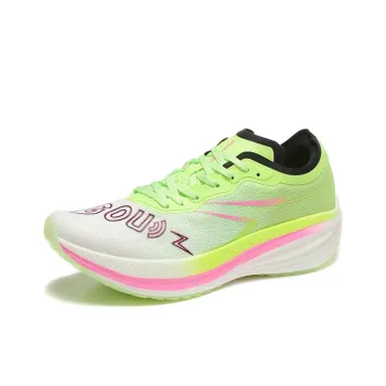 DUANGOU Running Shoes Unisex Low Top Neon Green/Rose Red/Contrasting Colors