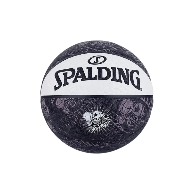 SPALDING Basketball Kid Series PU Basketball Black Purple White Size 7 Training Unisex-1