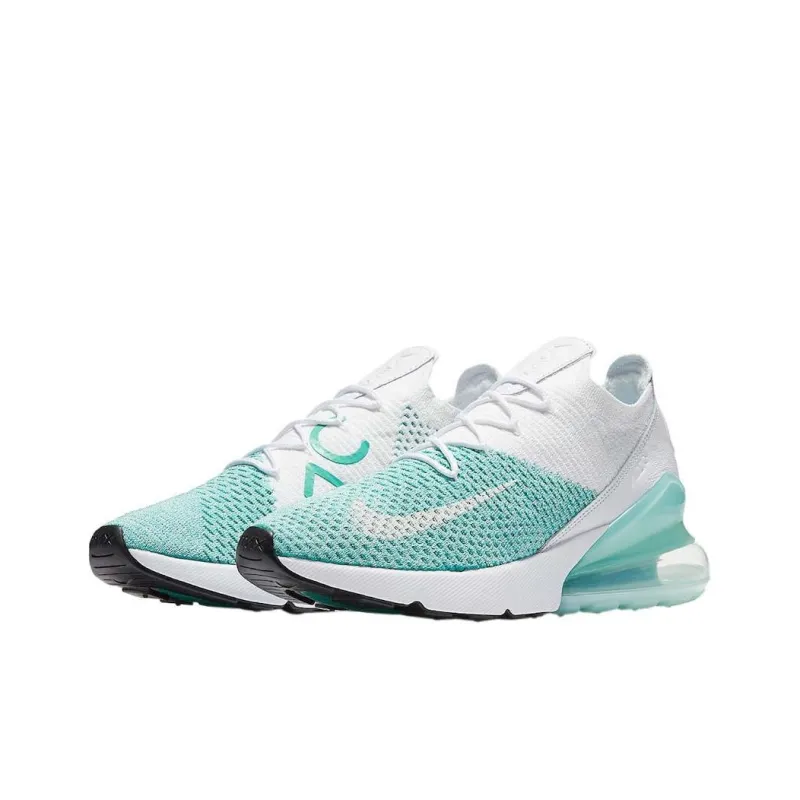Nike Air Max 270 Flyknit Igloo White Clear Emerald Women's-2
