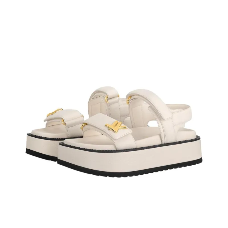 LOUIS VUITTON Sunset Beach Sandals Women's Ecru-2