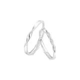999 Fine Silver, Mobius Couple Rings