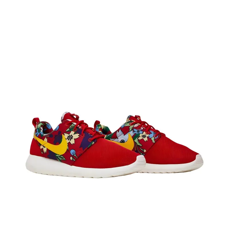 Nike Roshe Run Red Floral Aloha Women's-2