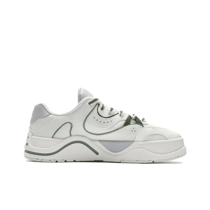 FILA FUSION 50 50 Anti Slip Wear Resistant Impact Resistant Quick Drying Low Top Skateboard Shoes Men's Gray White-1