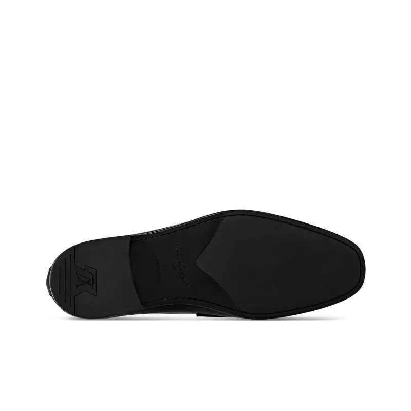 LOUIS VUITTON Glove Loafers Men's Black-4