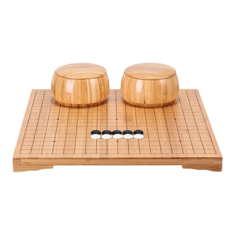 Imono Go Board Set With Yunzi Beginner Black White Five In A Row Stones Solid Wood Chess 2 in 1 Board Games-10