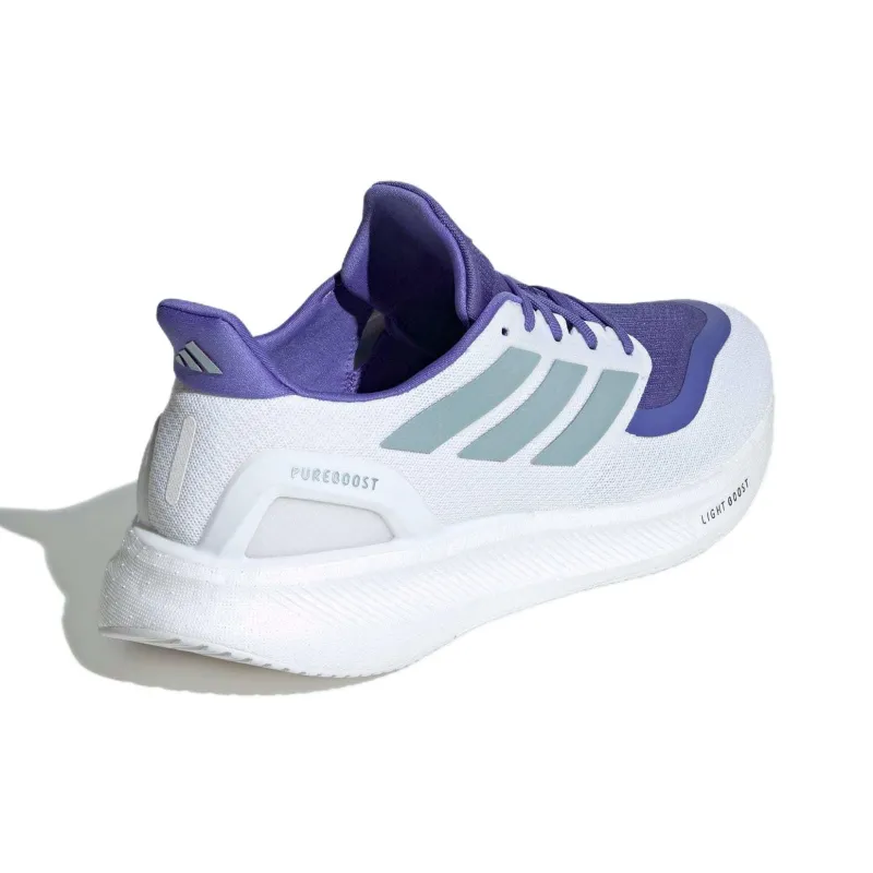 Adidas Pureboost Anti-Slip And Wear-Resistant Rebound Low-Top BOOST Technology Casual Running Shoes Men's White Blue-3