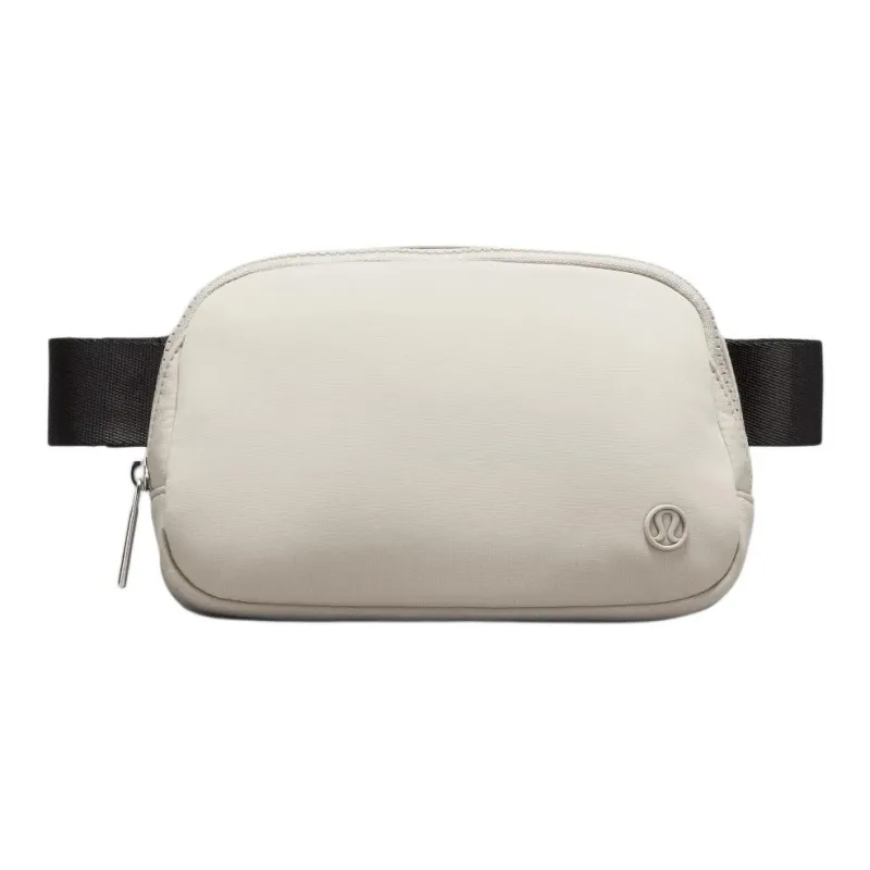 Lululemon Everywhere Nylon Shoulder Bag Crossbody Bag Fanny Pack Regular Unisex Linen & Black-0