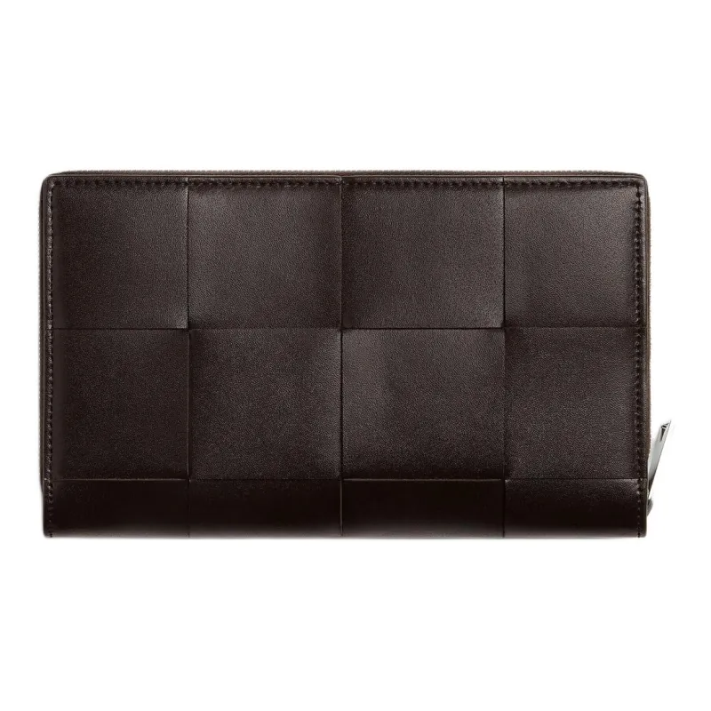 Bottega Veneta Intrecciato Calfskin Wallet Men's Brown Multicolor Wood-1