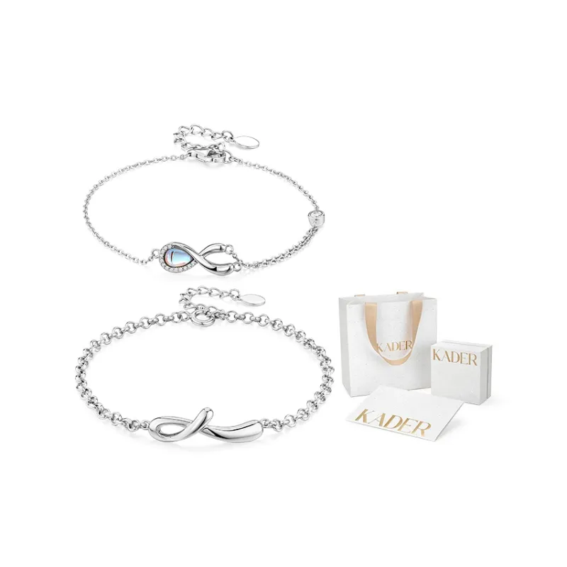 KADER S925 Silver Bracelet Pair Unisex-1