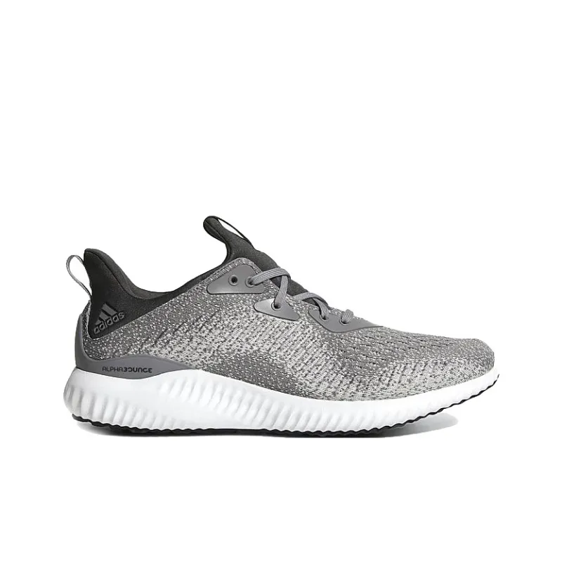 Adidas AlphaBounce Non slip Lightweight Low Top Running Shoes Unisex Gray-1