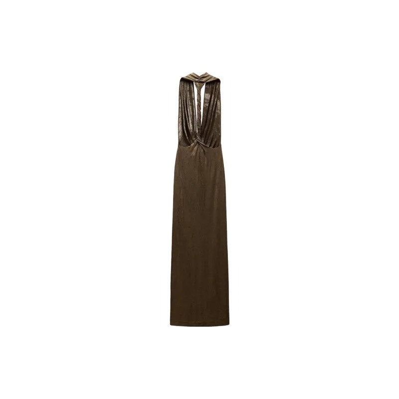 ZARA Sleeveless Dress Women's Bronze-1